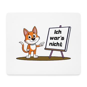 Ich war's nicht - Mousepad (Querformat) - Weiß - Vorne