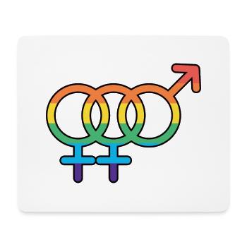 Bi Femme Pride - Mousepad (Querformat) - Weiß - Vorne