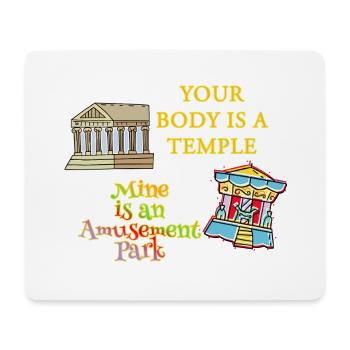 Temple Body Vergnügungspark - Mousepad (Querformat) - Weiß - Vorne