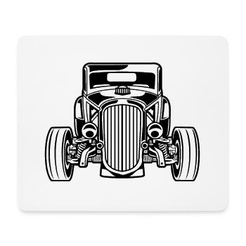 Hot Rod / Rat Rod 07_schwarz - Tapis de souris (format paysage) - blanc - Devant