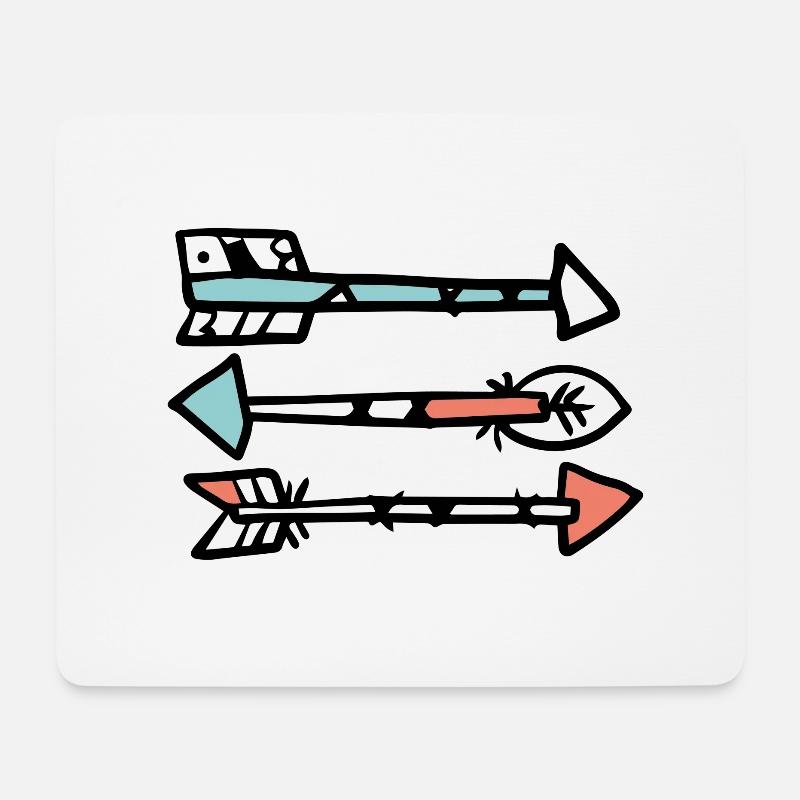 Indianer Pfeile - Mousepad (Querformat) - Weiß