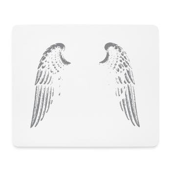 Rave Wings Gothic logo - Mouse Pad (horizontal) - white - Front