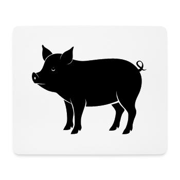 pig - Mouse Pad (horizontal) - white - Front