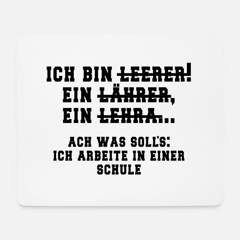 Lehrer - Mousepad (Querformat) - Weiß