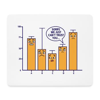 Désolé, nous pouvons juste faire confiance à vous Les Maths - Tapis de souris (format paysage) - blanc - Devant