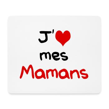 Aime_mes_mamans_1 - Mouse Pad (horizontal) - white - Front