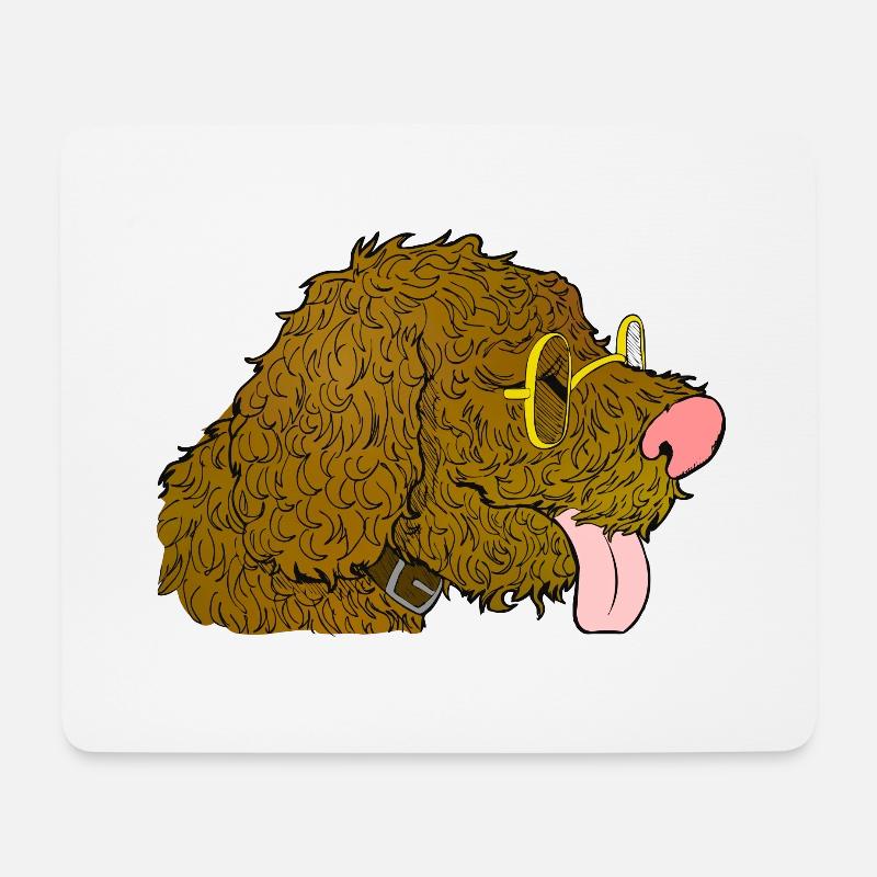 Lagotto Romagnolo Hund Wuschel - Mousepad (Querformat) - Weiß