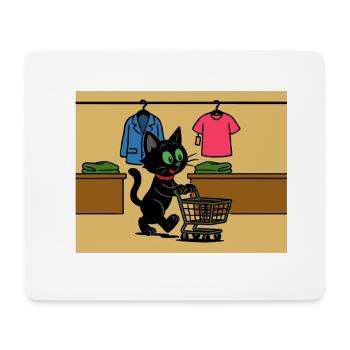 Meeko shopping - Mouse Pad (horizontal) - white - Front