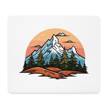 Mountains Landscape - Mouse Pad (horizontal) - white - Front
