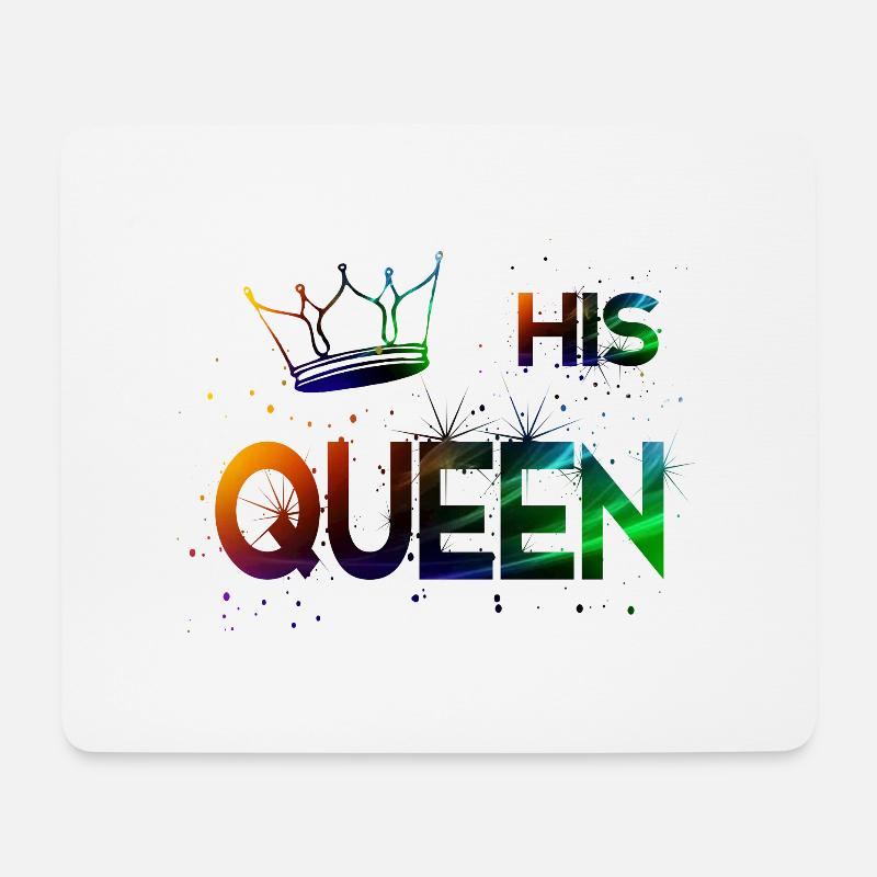 His Queen - Mousepad (Querformat) - Weiß