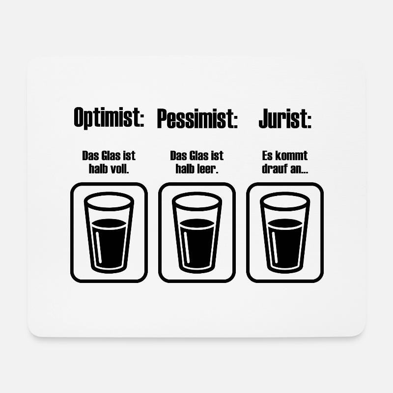 Jurist Jura Beruf Spruch Geschenk - Mousepad (Querformat) - Weiß