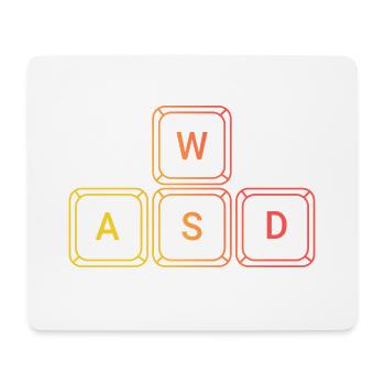 Gaming WASD Keyboard RBG Gamer Gift Idea - Mouse Pad (horizontal) - white - Front