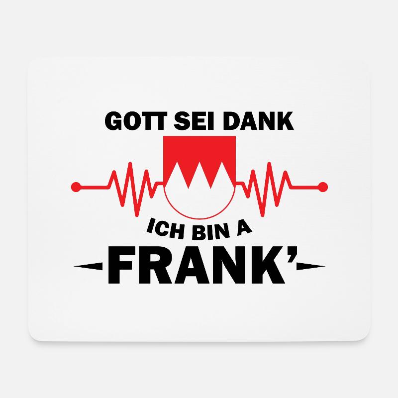 Gott sei Dank ich bin ein Frank Geschenk Design - Mousepad (Querformat) - Weiß