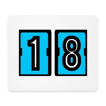 18. 18 JAHRE ALT. 18-JÄHRIGES JUBILÄUM. 18. GEBURTSTAG. - Mousepad (Querformat) - Weiß - Vorne
