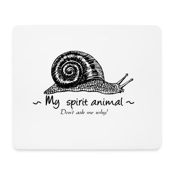 L'escargot est mon animal totem. - Tapis de souris (format paysage) - blanc - Devant
