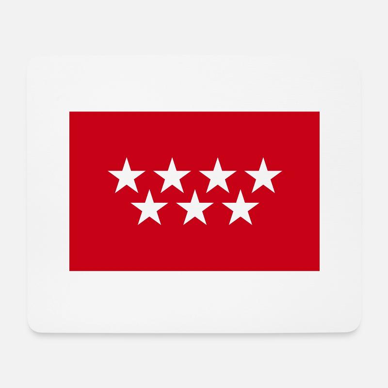 MADRID FLAG - Mousepad (Querformat) - Weiß