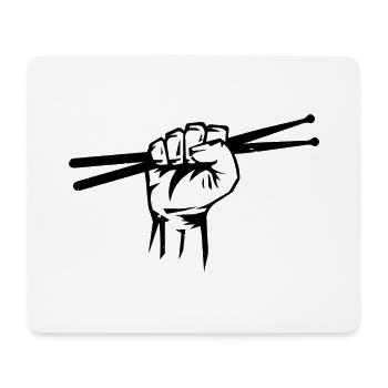 Drumstick Schlagzeug Schlagzeuger Musik - Mousepad (Querformat) - Weiß - Vorne