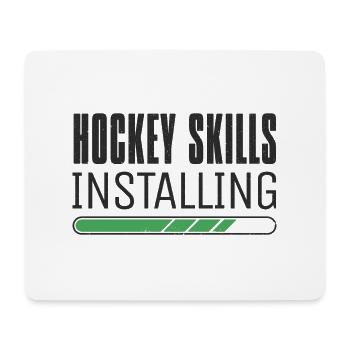 Hockey Skills Joueur de hockey Hockey sur gazon - Tapis de souris (format paysage) - blanc - Devant