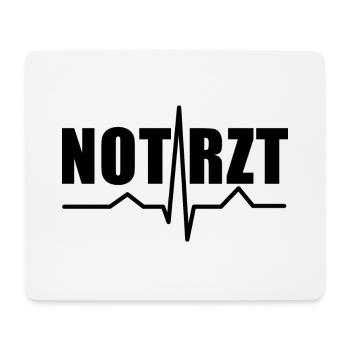 Notarzt Puls Krankenwagen Medizin Geschenk - Mousepad (Querformat) - Weiß - Vorne