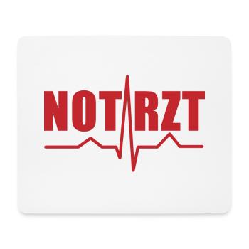 Notarzt Puls Krankenwagen Medizin Geschenk - Mousepad (Querformat) - Weiß - Vorne
