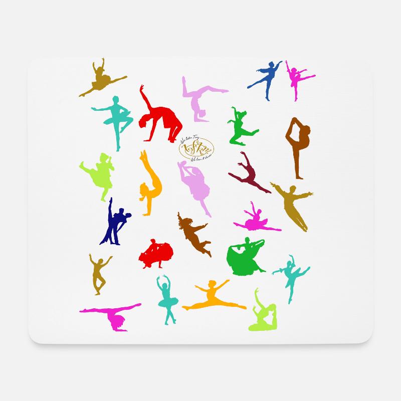COLORFUL SILHOUETTES - Mousepad (Querformat) - Weiß