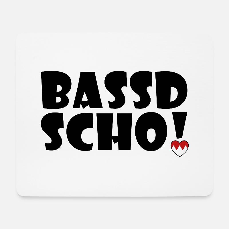 Bassd scho Geschenk Franken Frankenland Dialekt - Mousepad (Querformat) - Weiß