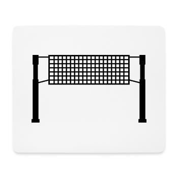 Filet de volley-ball - Tapis de souris (format paysage) - blanc - Devant