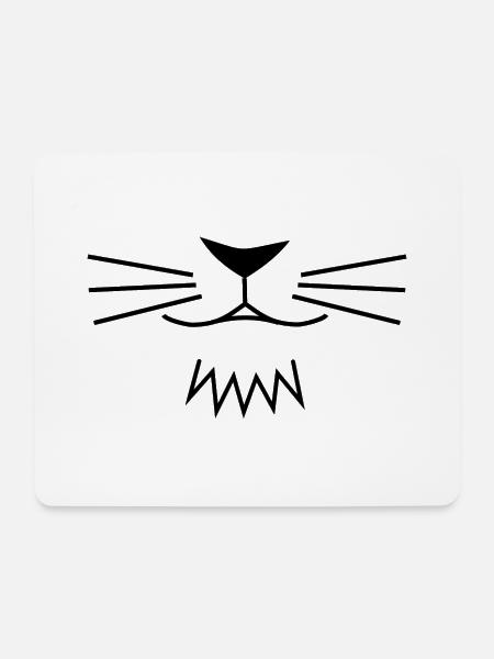 Löwe Schnauzbart Schutzmaske - Mousepad (Querformat) - Weiß