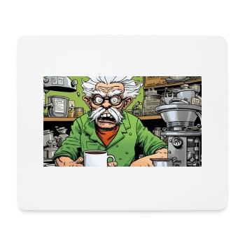 Coffee Addict Nerd Comic Anime - Mousepad (Querformat) - Weiß - Vorne