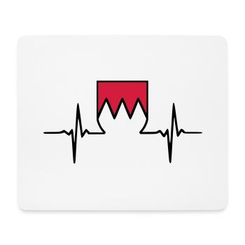 Herzschlag -Franken- - Mousepad (Querformat) - Weiß - Vorne