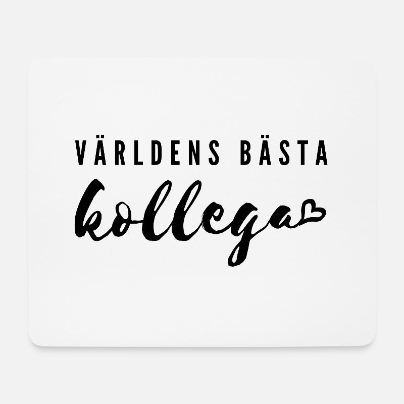 Värlends bästa kollega - Musmatta (liggande format) - vit
