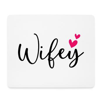 Funny Wifey - Mouse Pad (horizontal) - white - Front