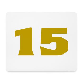 15. 15 ANS. 15e ANNIVERSAIRE. ANNIVERSAIRE 15 ANS. - Tapis de souris (format paysage) - blanc - Devant