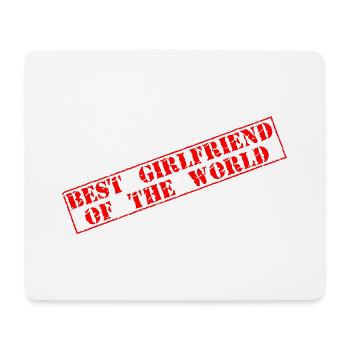 Best girlfriend of the world Best Friend World - Mouse Pad (horizontal) - white - Front