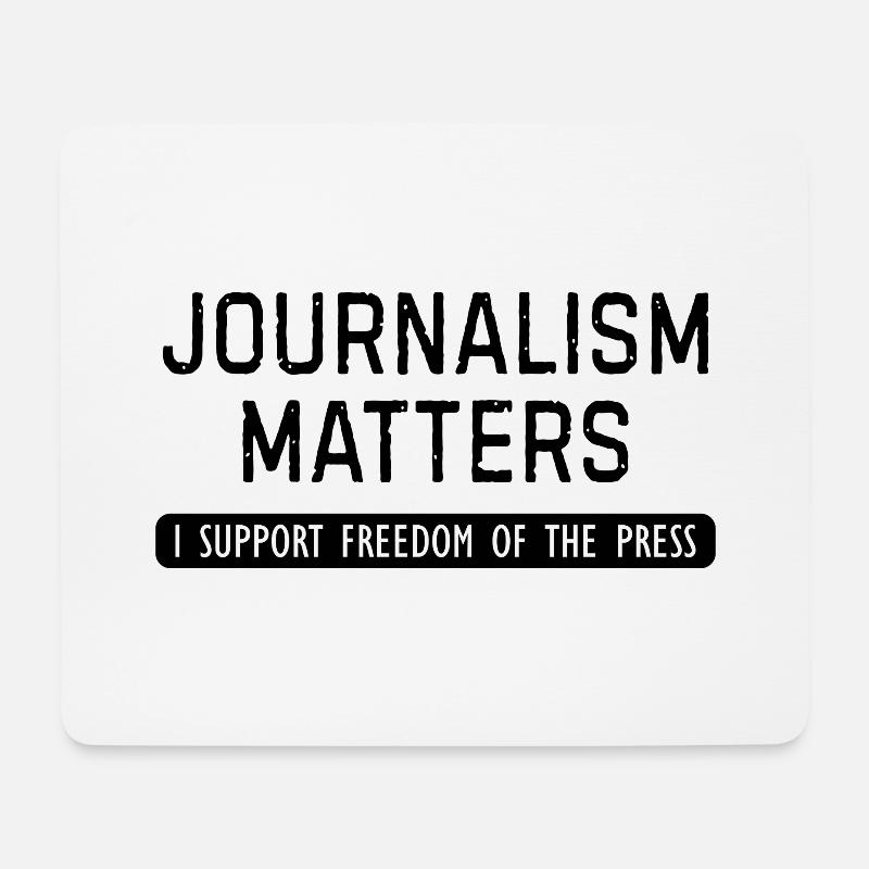 Journalism matters Journalist Reporter Geschenk - Mousepad (Querformat) - Weiß