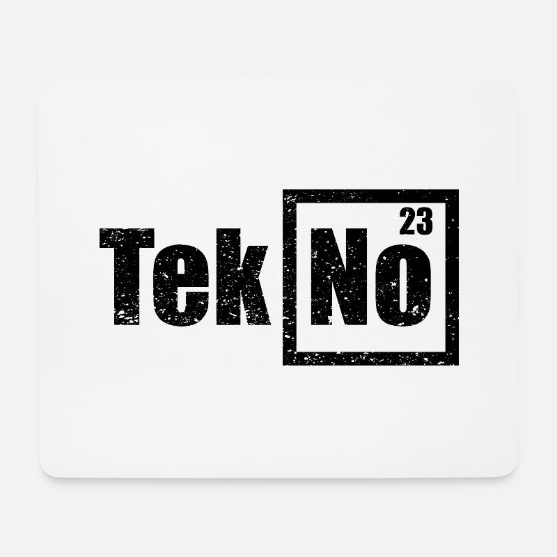 Techno Tekno Periodensystem Chemie Geschenk - Mousepad (Querformat) - Weiß