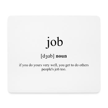 Dictionnaire de définition de Job (Beruf) - Tapis de souris (format paysage) - blanc - Devant