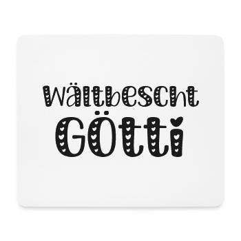 Wältbescht Götti Patenonkel Schweiz Schweizer - Mousepad (Querformat) - Weiß - Vorne