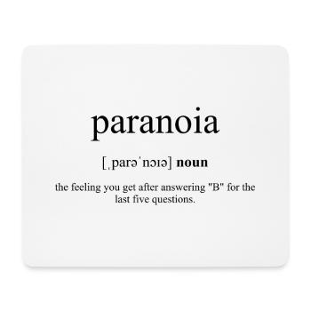 Paranoia Definition Dictionary - Mousepad (Querformat) - Weiß - Vorne