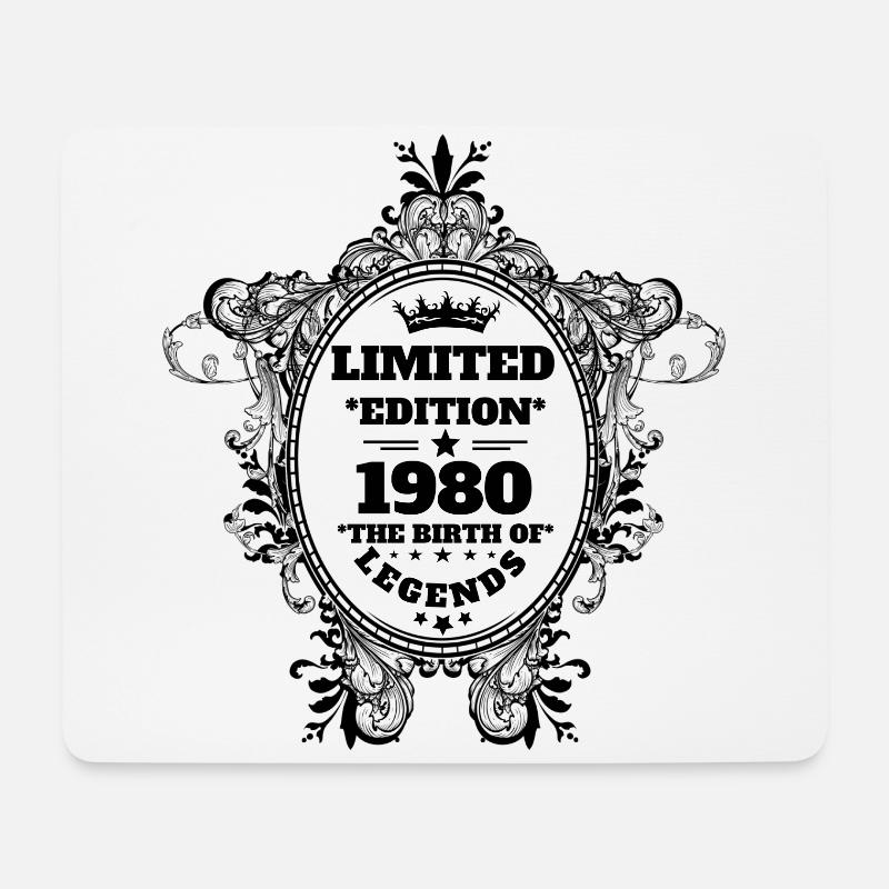 1980 - Mousepad (Querformat) - Weiß