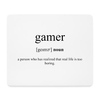 Gamer (Zocker) Definition Dictionary - Mousepad (Querformat) - Weiß - Vorne