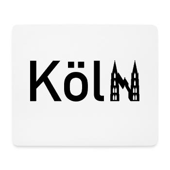 Köln Ortsschild Skyline mit Kölner Dom - Mousepad (Querformat) - Weiß - Vorne
