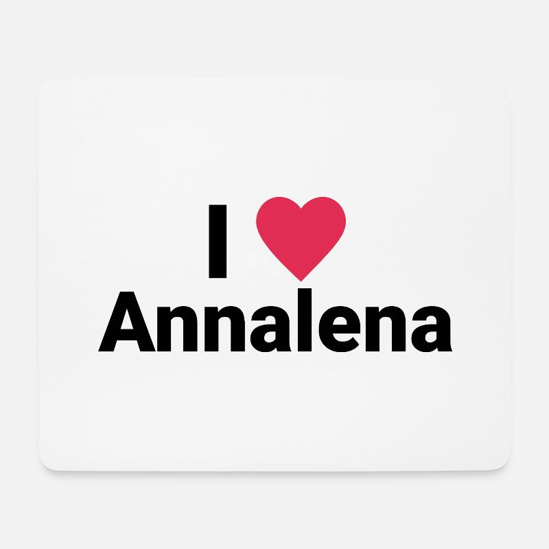 I LOVE ANNALENA - Mouse Pad (horizontal) - white