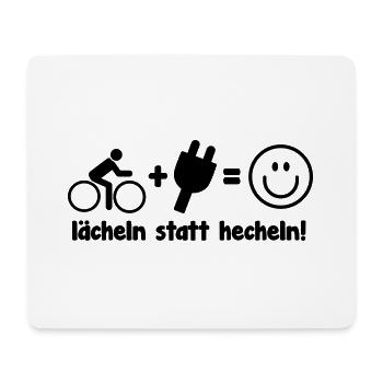 E-Bike Pedelec lustiges Geschenk Fahrrad eMTB Rad - Mousepad (Querformat) - Weiß - Vorne