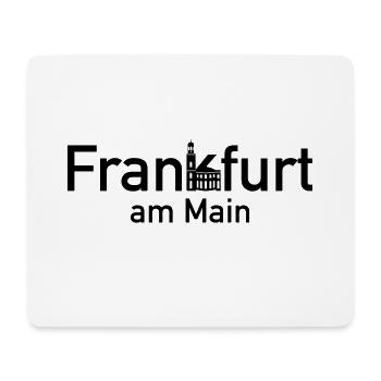 Frankfurt Main Ortsschild Skyline mit Paulskirche - Mousepad (Querformat) - Weiß - Vorne