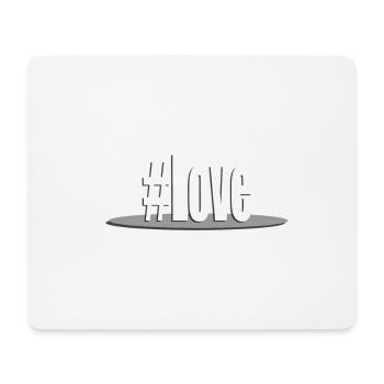 Hashtag Love #Love - Tapis de souris (format paysage) - blanc - Devant