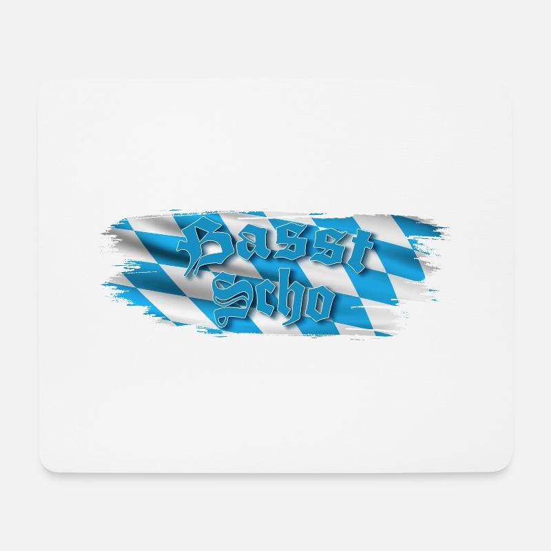 Basst scho - Mousepad (Querformat) - Weiß
