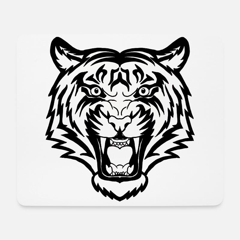 Tiger - Mouse Pad (horizontal) - white