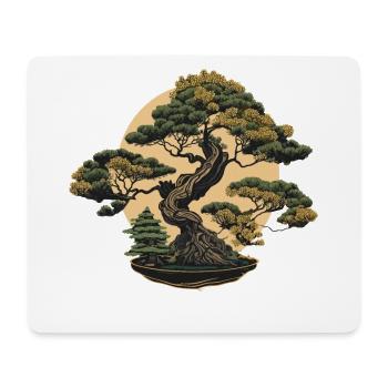 Formschöner Bonsai-Baum - Mousepad (Querformat) - Weiß - Vorne