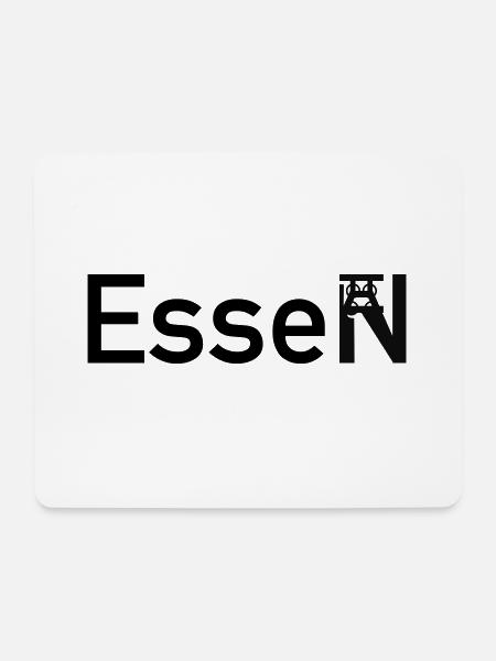 Essen Ortsschild Skyline mit Z. Zollverein - Mousepad (Querformat) - Weiß